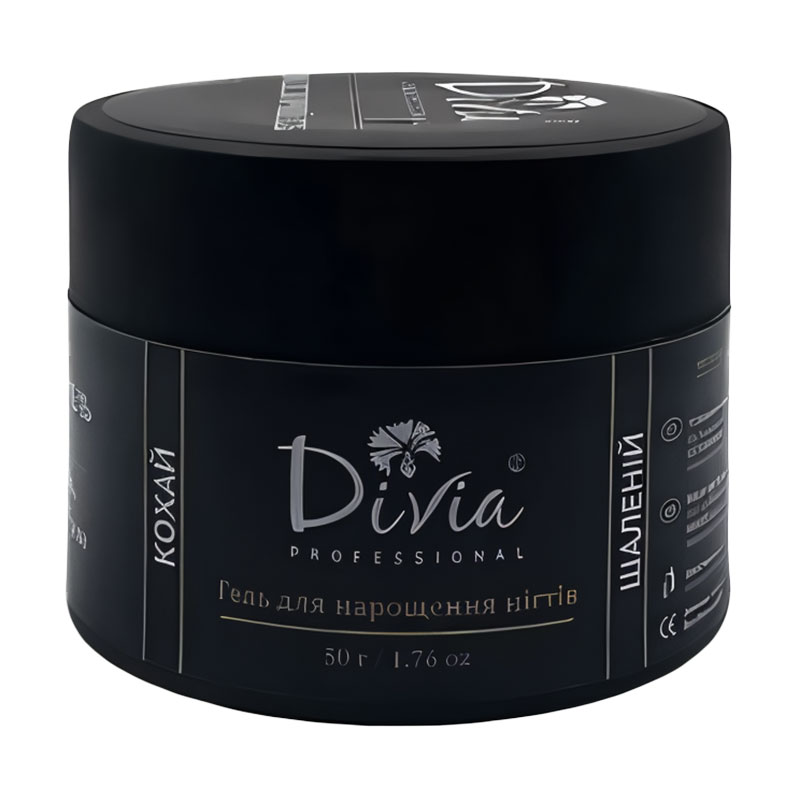 Моделювальний гель для нарощування нігтів Divia Builder Gel Clear Прозорий, 100 г